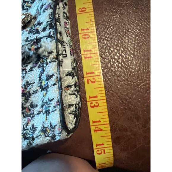 Walter Baker Cosmo Tweed Skirt 6 Black/ White Houndstooth Gold Buttons NWT - Picture 5 of 9